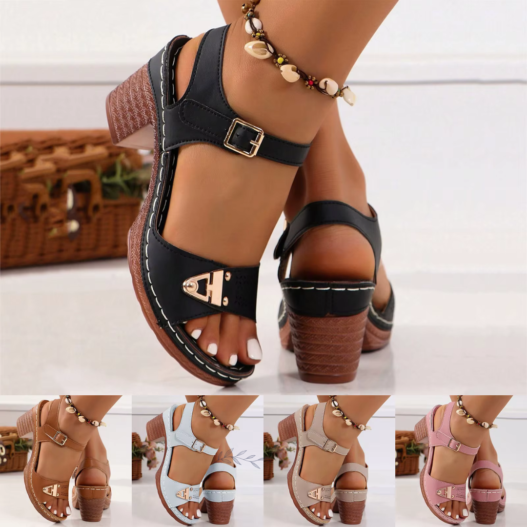Sandália Olivia™ Ortopédica - Elegância e Conforto em seus Pés / FRETE GRÁTIS