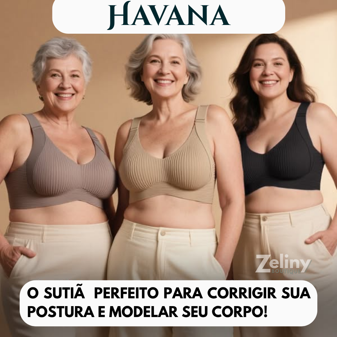 Sutiã Havana Confort Plus™ 5D - Conforto o Dia Todo / FRETE GRÁTIS!