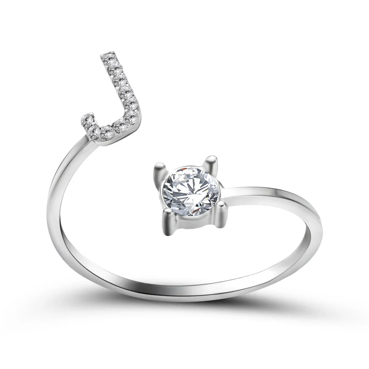 Anel Life Feminino Ajustável Inicial Cravejada