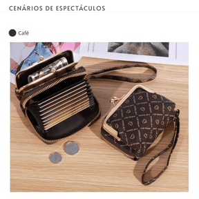 CARTEIRA FEMININA COM GRANDE CAPACIDADE