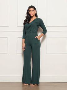 Conjunto Pantalona Blusa Transpassada Braga - Coleção Nuvem Brasileira