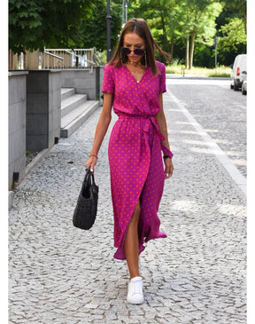 Vestido Aurora® - Delicadeza Atemporal com Caimento Livre e Sofisticado / FRETE GRÁTIS